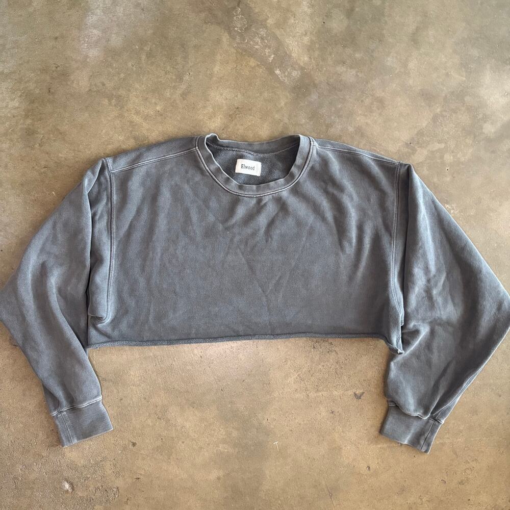 Elwood Cropped Womens Pullover Sweater Oversize Med/L